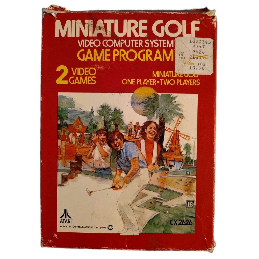 MINIATURE GOLF Atari 2600 (1978) Complete In Box CIB Vintage